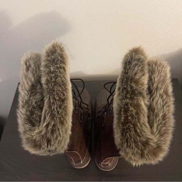 Yuu Fiona mid calf brown boots size 7 - Picture 5 of 7